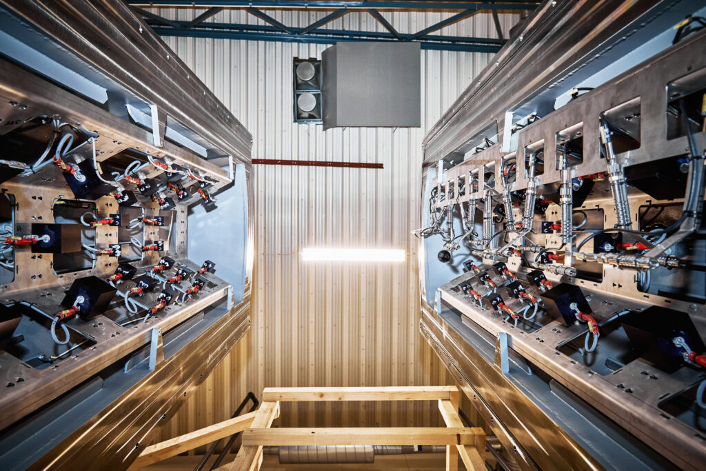 Underwater electrical cabinet inside